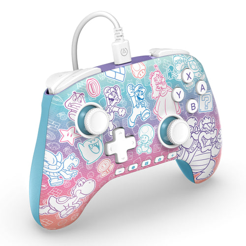 PowerA NSW2 Advantage Wired Controller Mushroom Kingdom