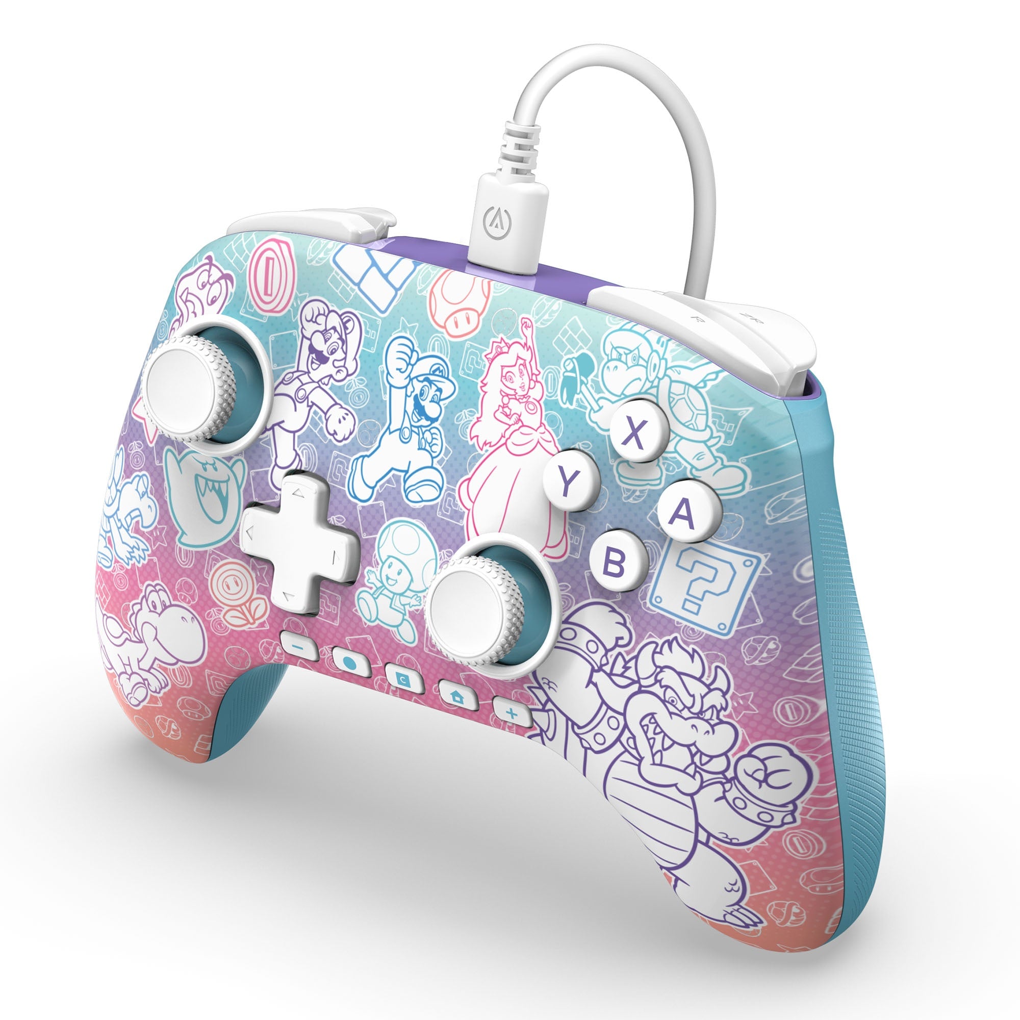 PowerA NSW2 Advantage Wired Controller Mushroom Kingdom
