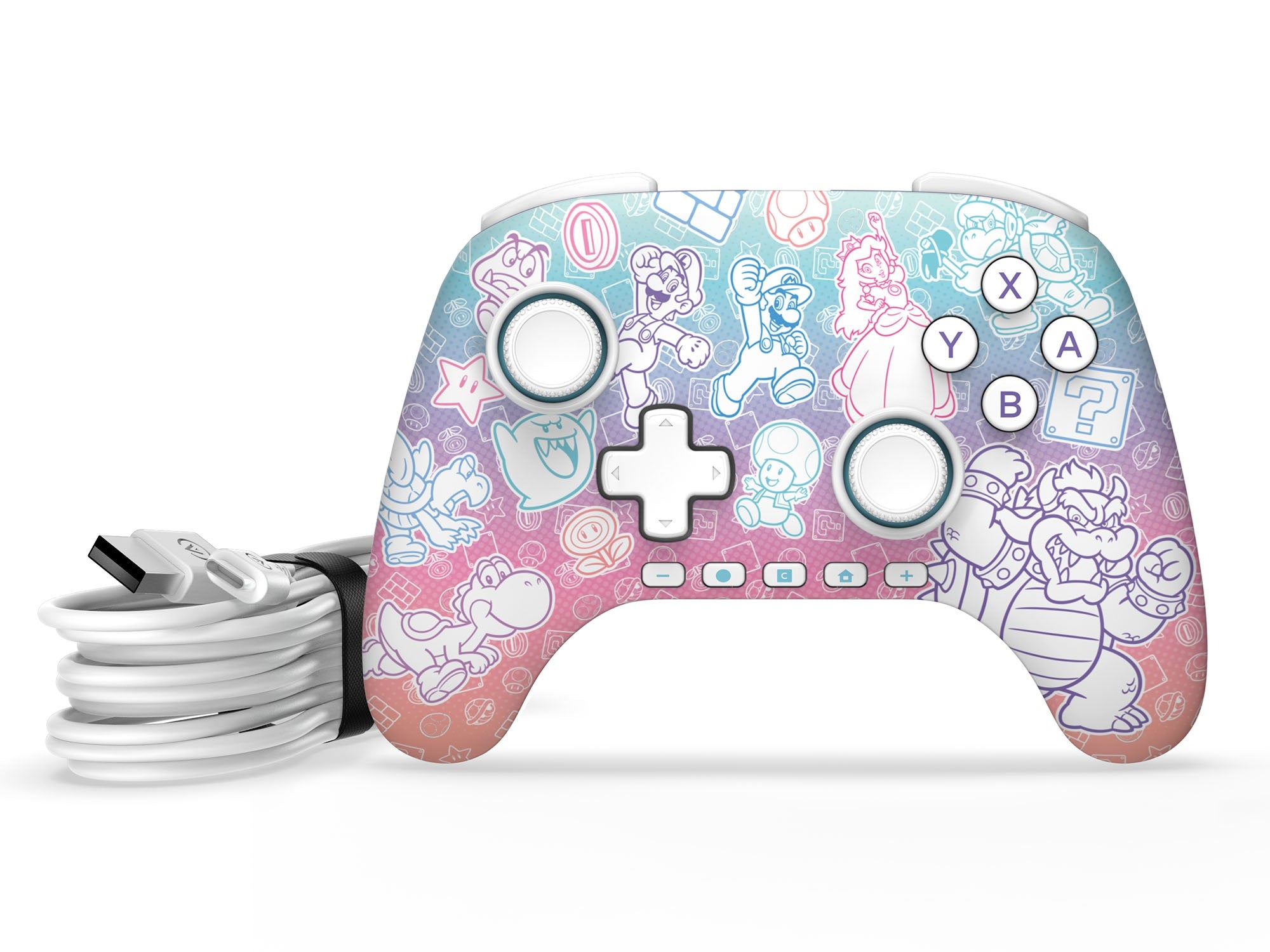 PowerA NSW2 Advantage Wired Controller Mushroom Kingdom