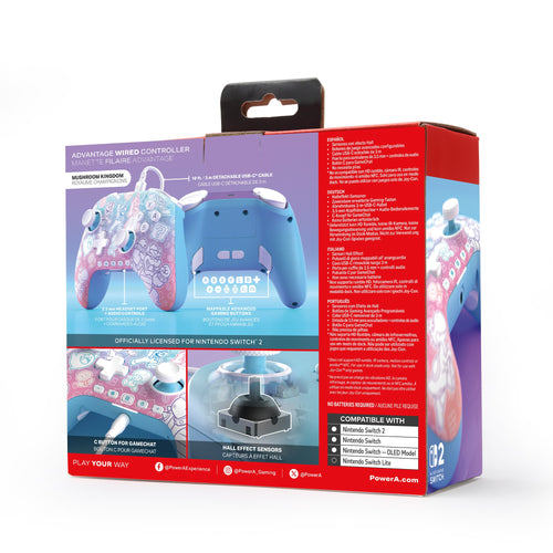 PowerA NSW2 Advantage Wired Controller Mushroom Kingdom