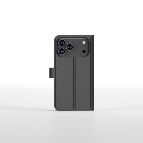 Nbrandz/N-Folio-iPhone 17 Pro Max Black Folio Leather Wallet Case