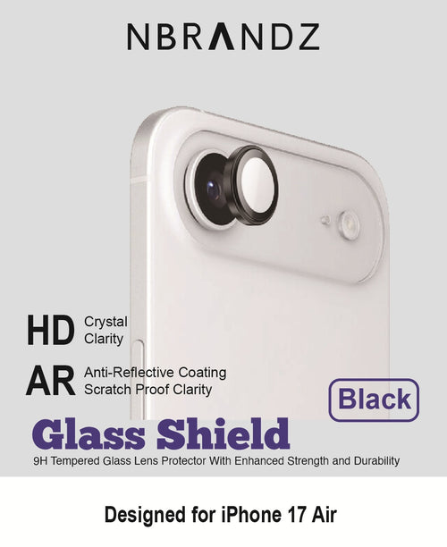 Nbrandz/N-iPhone 17 Air Black Camera Premium Lens Protector