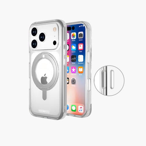 Nbrandz.N-Mag360-iPhone 17 Pro Clear Mag360 Touch 360 Rotation Protective Case