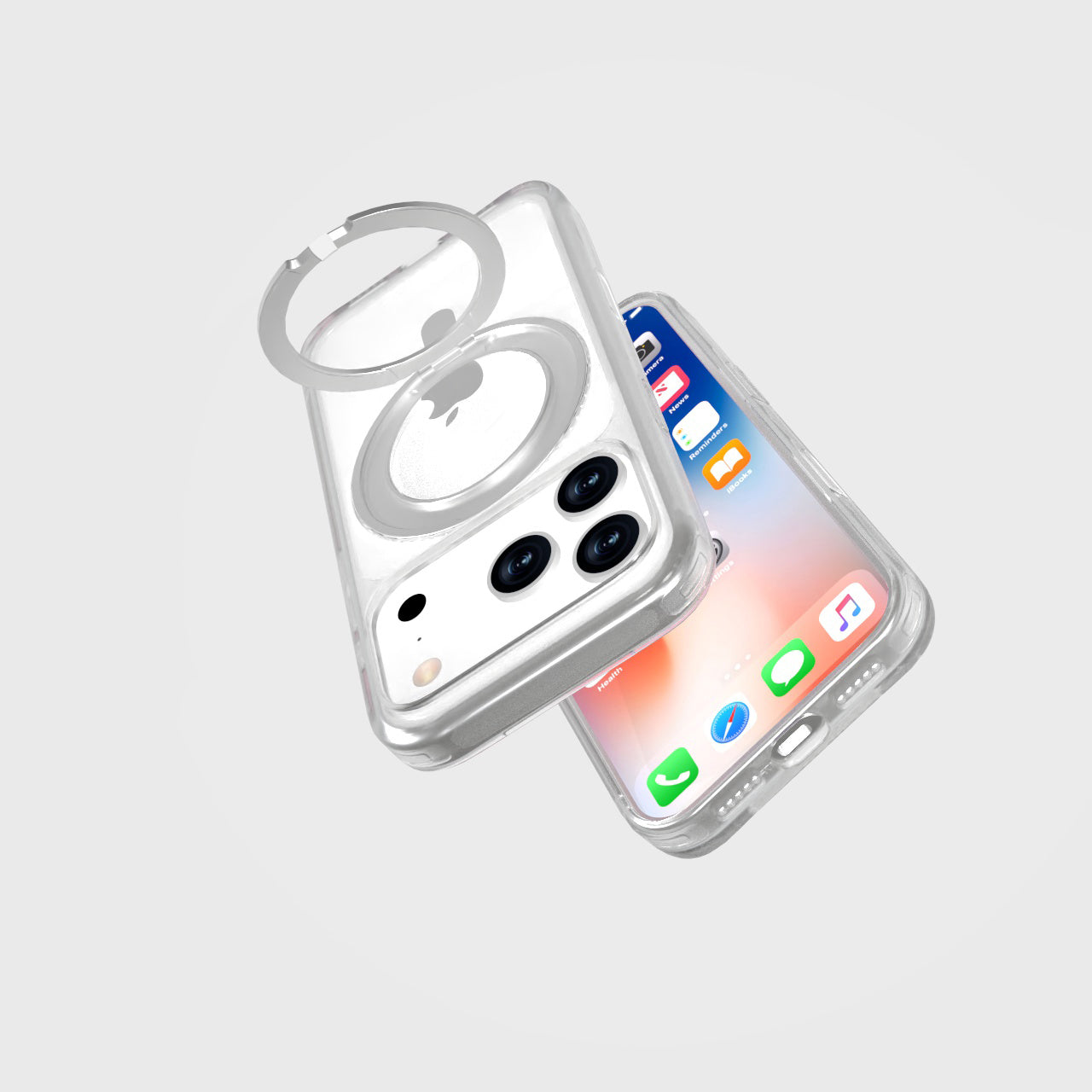 Nbrandz.N-Mag360-iPhone 17 Pro Clear Mag360 Touch 360 Rotation Protective Case