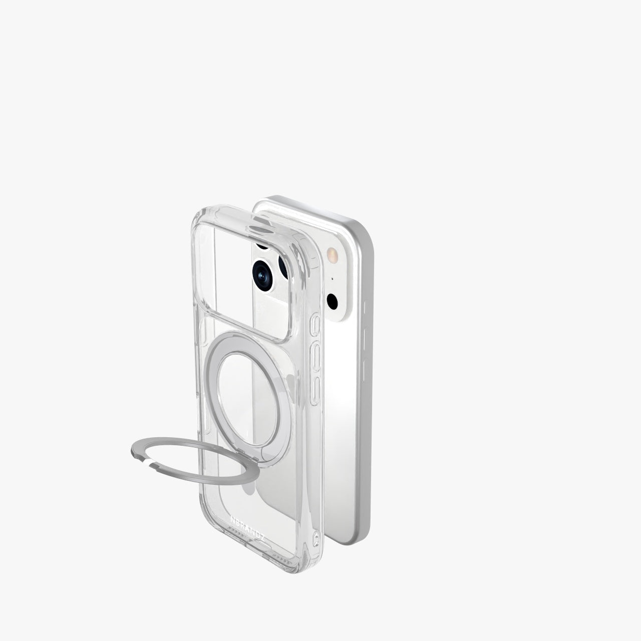 Nbrandz.N-Mag360-iPhone 17 Pro Clear Mag360 Touch 360 Rotation Protective Case