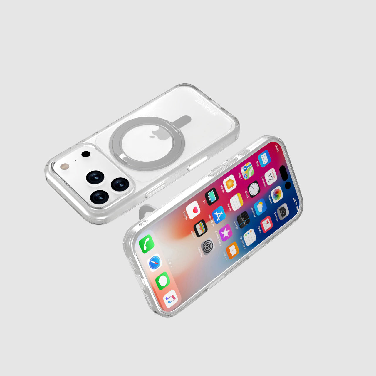 Nbrandz.N-Mag360-iPhone 17 Pro Clear Mag360 Touch 360 Rotation Protective Case