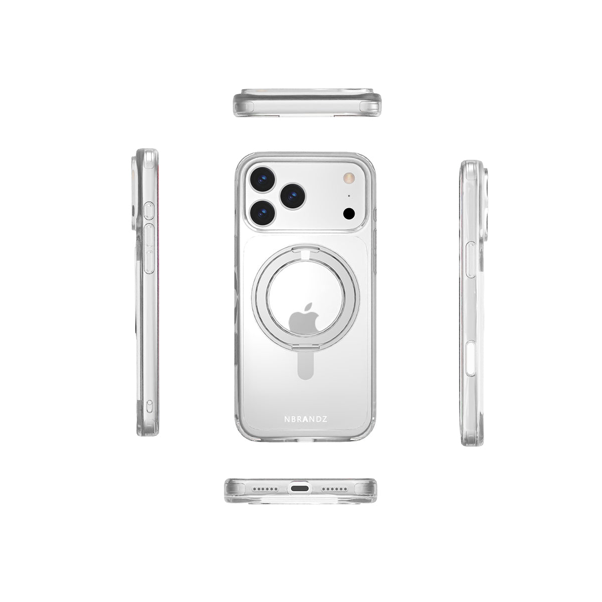 Nbrandz.N-Mag360-iPhone 17 Pro Clear Mag360 Touch 360 Rotation Protective Case