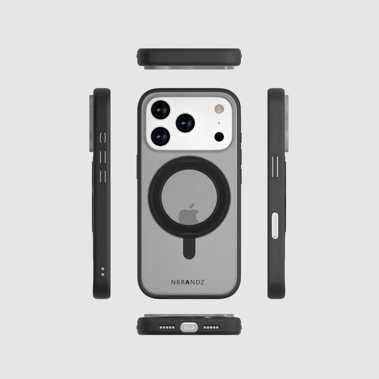 Nbrandz/N-Mag360-iPhone 17 Pro Matt Black Mag360 Touch 360 Rotation Protective Case