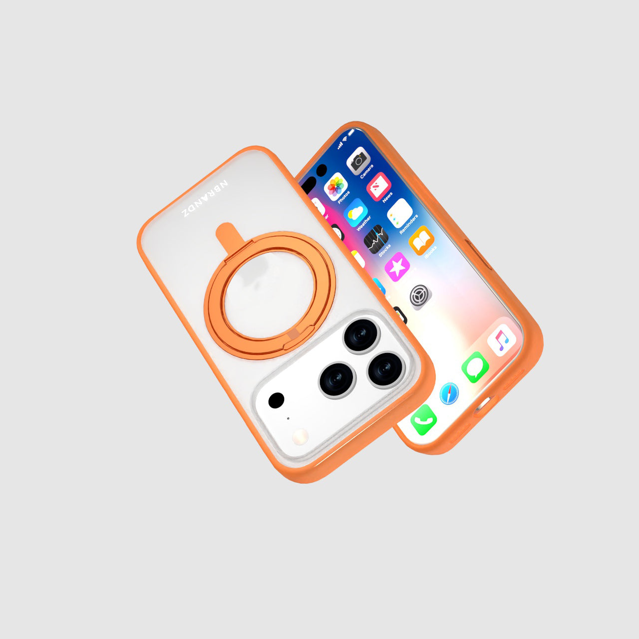 Nbrandz/N-Mag360-iPhone 17 Pro Sunset Gold Mag360 Touch 360 Rotation Protective Case