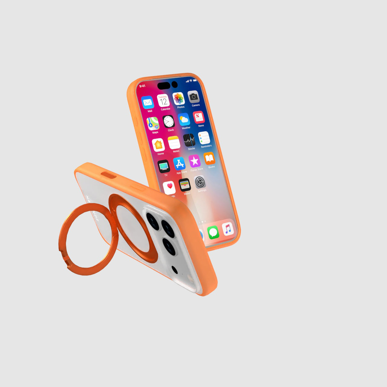 Nbrandz/N-Mag360-iPhone 17 Pro Sunset Gold Mag360 Touch 360 Rotation Protective Case