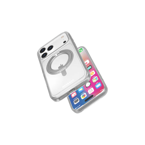 Nbrandz/N Mag360-iPhone 17 Pro Max Clear Mag360 Touch 360 Rotation Protective Case