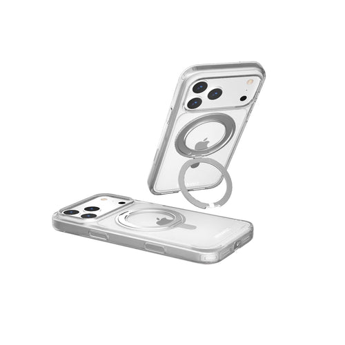 Nbrandz/N Mag360-iPhone 17 Pro Max Clear Mag360 Touch 360 Rotation Protective Case