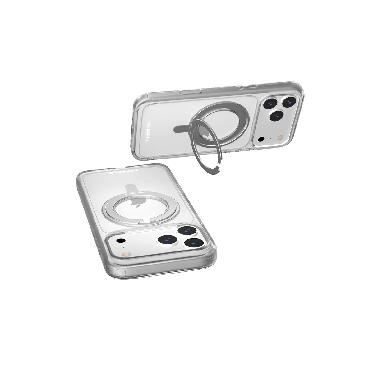 Nbrandz/N Mag360-iPhone 17 Pro Max Clear Mag360 Touch 360 Rotation Protective Case