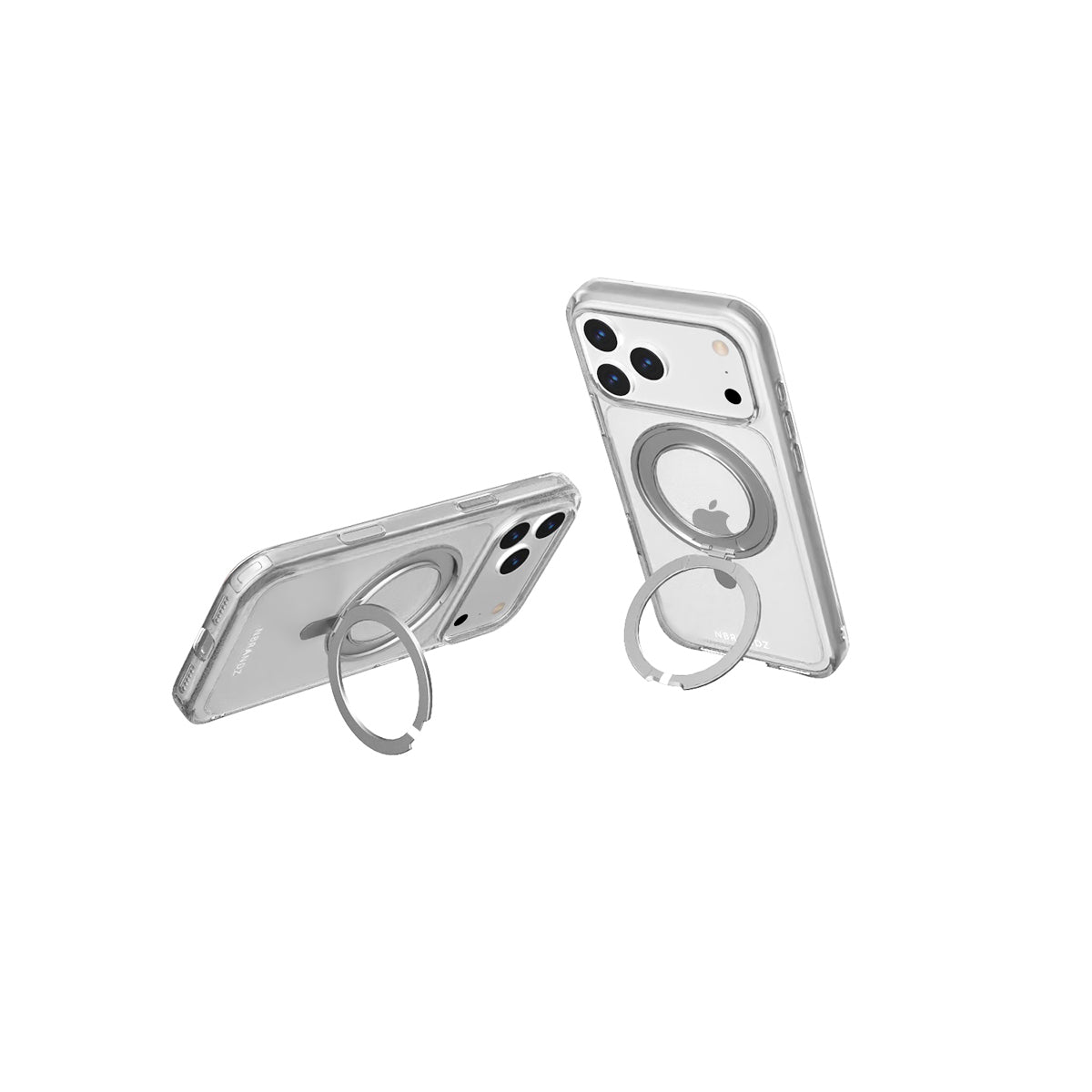 Nbrandz/N Mag360-iPhone 17 Pro Max Clear Mag360 Touch 360 Rotation Protective Case