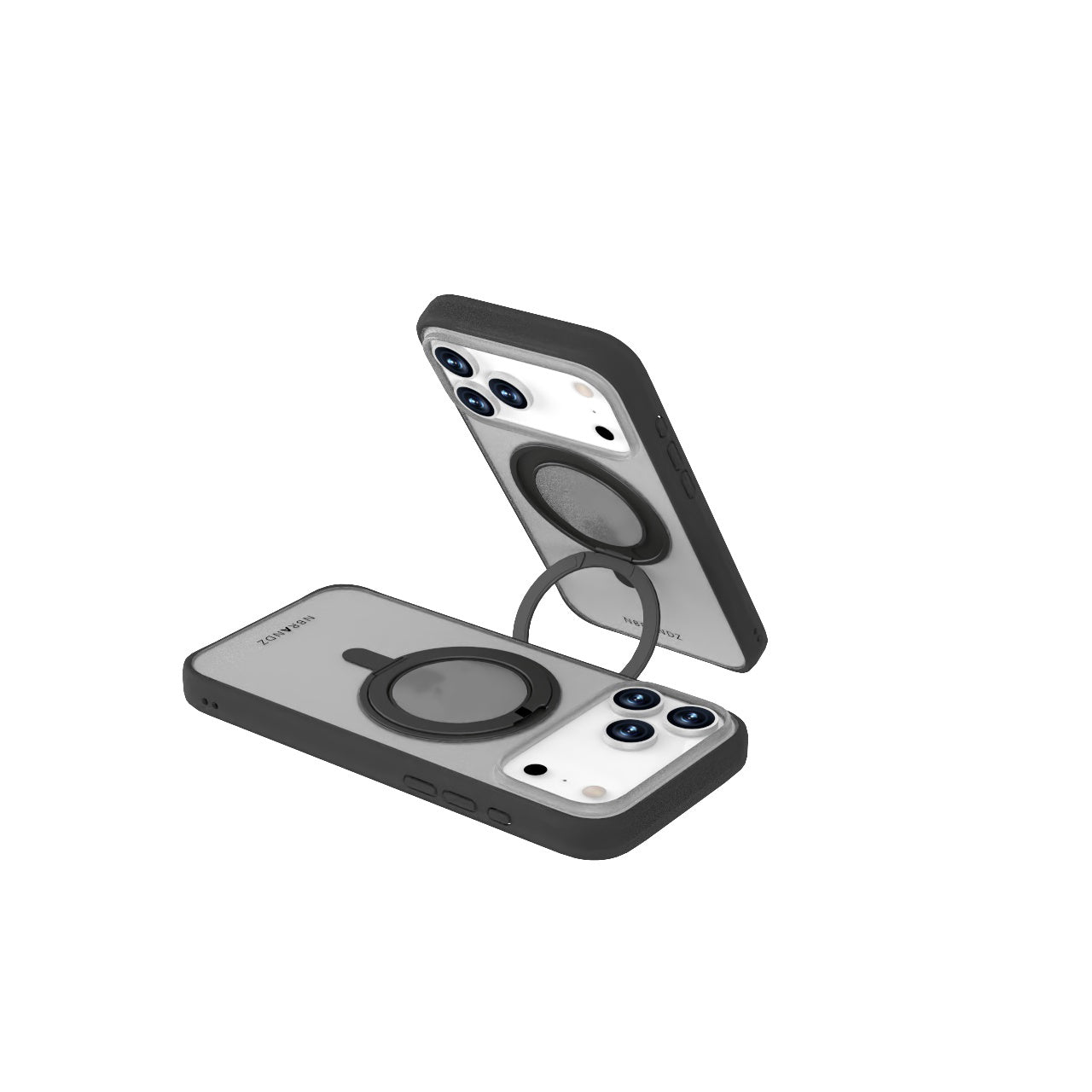 Nbrandz/N-Mag360-iPhone 17 Pro Max Matt Black Mag360 Touch 360 Rotation Protective Case