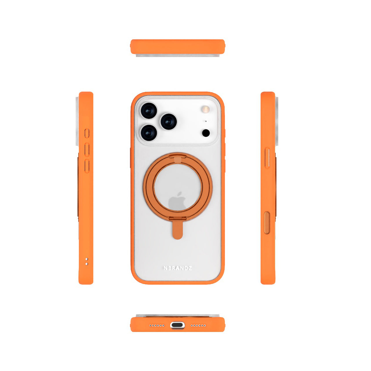 Nbrandz/N-Mag360-iPhone 17 Pro Max Sunset Gold Mag360 Touch 360 Rotation Protective Case