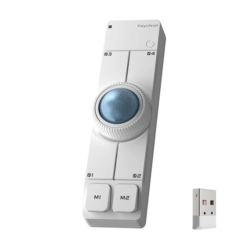 Keychron Nape Pro Wireless Trackball Mouse White