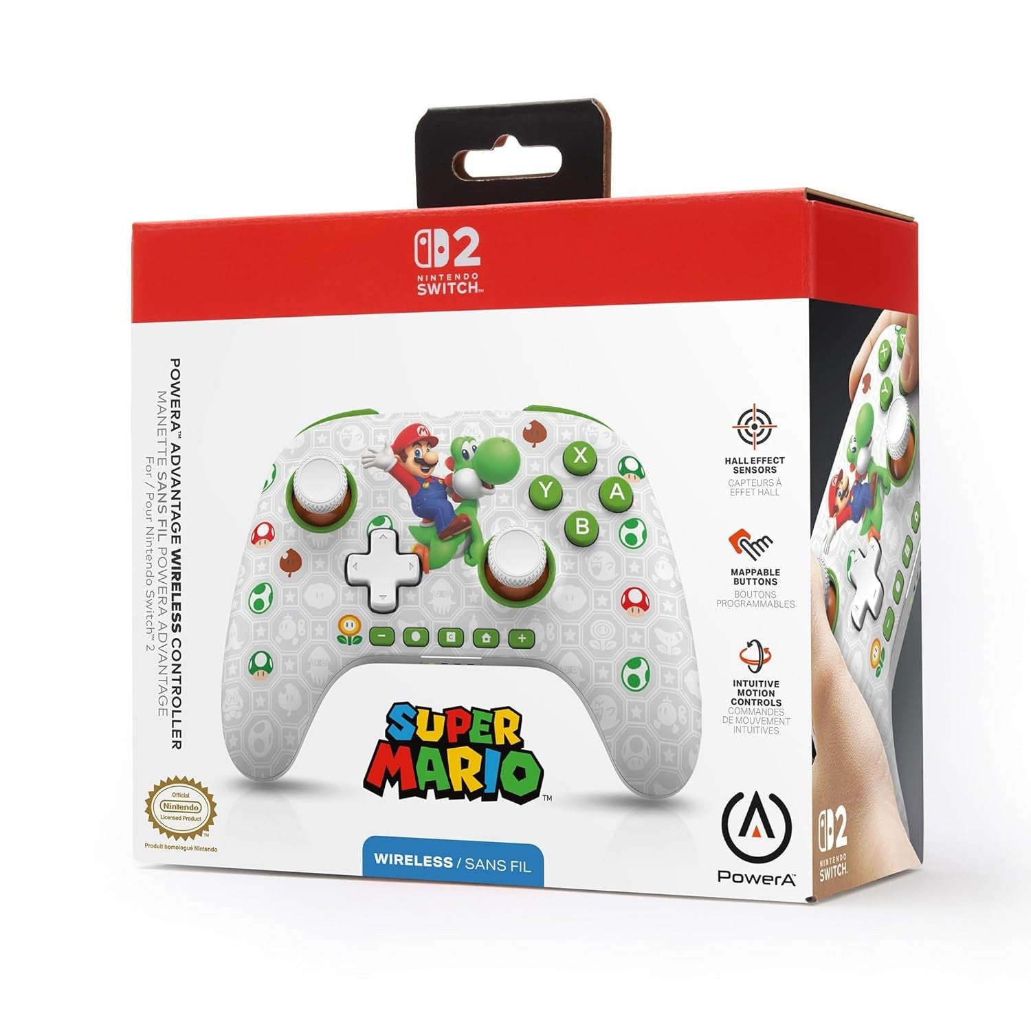 PowerA Nintendo Switch 2 Advantage Wireless Controller - Mario and Yoshi