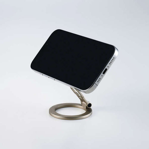 Elecom P-DSCMPWM01GD MAGKEEP Double Sided Magnetic Stand for Smartphone (Gold)