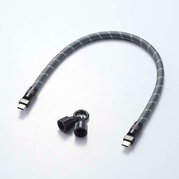 Elecom P-STHH1CC08BK2 2-in-1 USB Cable Hand Strap