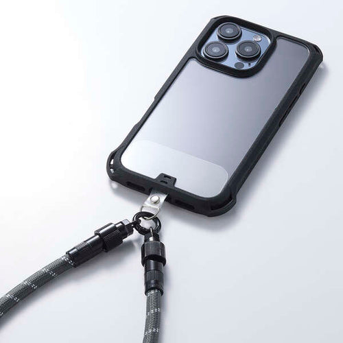 Elecom P-STHH1CC08BK2 2-in-1 USB Cable Hand Strap