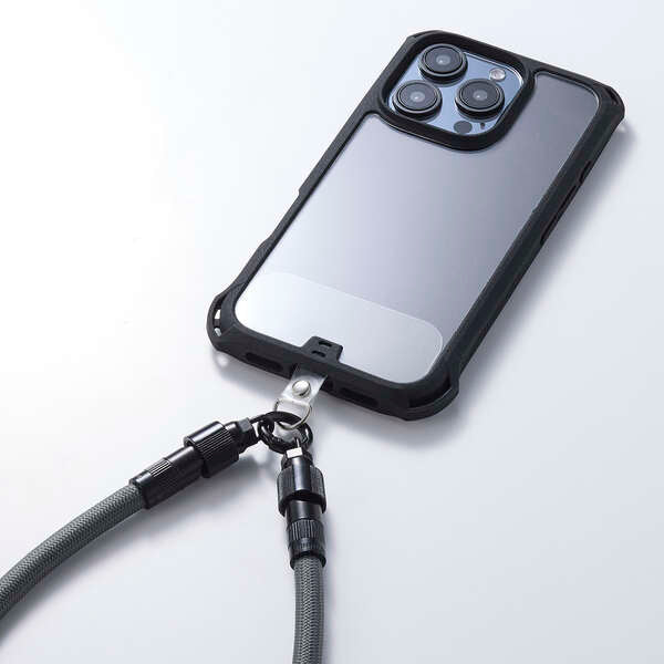 Elecom P-STHH1CC08BK 2-in-1 USB Cable Hand Strap