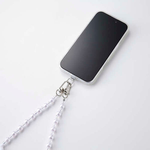 Elecom P-STSDH1BEPALWH Smartphone Shoulder Strap Peal White Light Weight Reduce Shoulder Strain