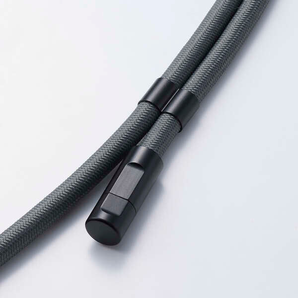 Elecom P-STSDH1CC08BK 2-in-1 USB Cable Shoulder Strap