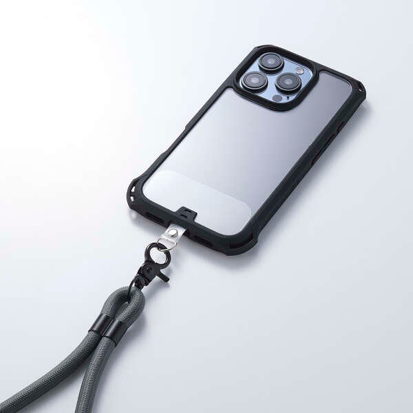 Elecom P-STSDH1CC08BK 2-in-1 USB Cable Shoulder Strap
