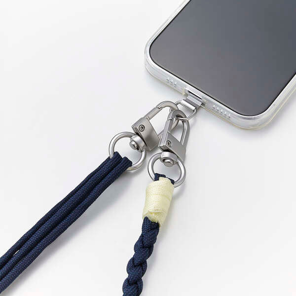 Elecom P-STSDH1KNNV Smartphone Shoulder Strap Knitted (Navy)