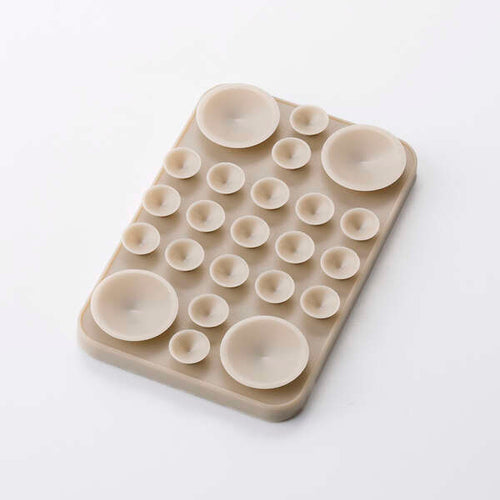 Elecom P-TKPTMAG01BG Takopita Suction Cup Silicone Pad Magnetic Adhesion Square (Beige)