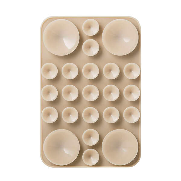 Elecom P-TKPTMAG01BG Takopita Suction Cup Silicone Pad Magnetic Adhesion Square (Beige)