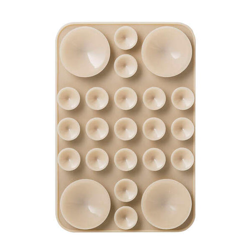 Elecom P-TKPTMAG01BG Takopita Suction Cup Silicone Pad Magnetic Adhesion Square (Beige)