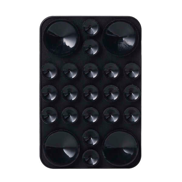 Elecom P-TKPTMAG01BK Takopita Suction Cup Silicone Pad Magnetic Adhesion Square (Black)