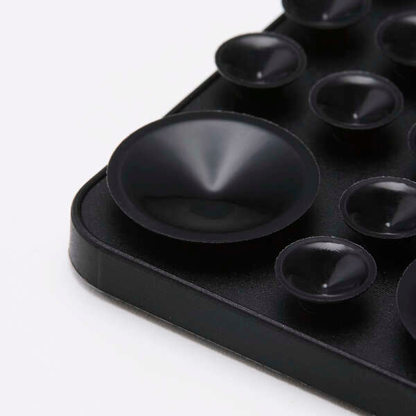 Elecom P-TKPTMAG01BK Takopita Suction Cup Silicone Pad Magnetic Adhesion Square (Black)