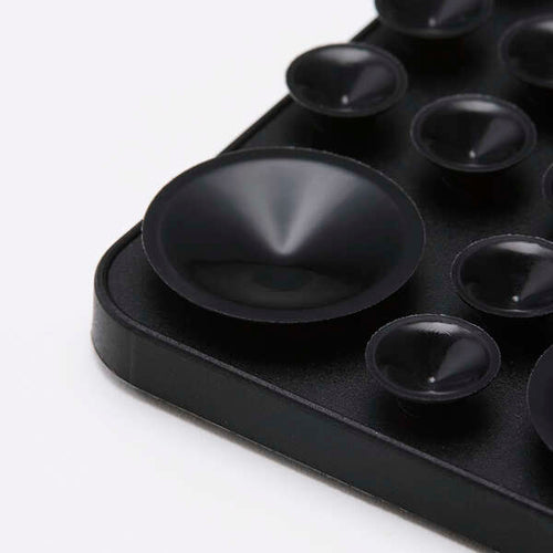 Elecom P-TKPTMAG01BK Takopita Suction Cup Silicone Pad Magnetic Adhesion Square (Black)