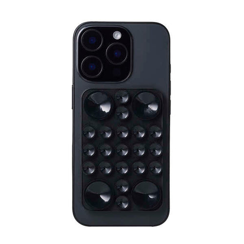 Elecom P-TKPTMAG01BK Takopita Suction Cup Silicone Pad Magnetic Adhesion Square (Black)