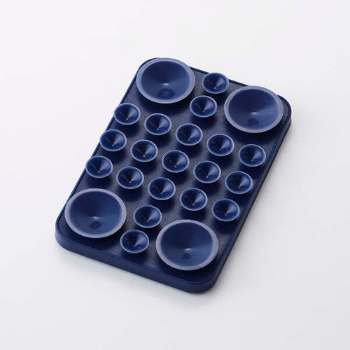 Elecom P-TKPTMAG01NV Takopita Suction Cup Silicone Pad Magnetic Adhesion Square (Navy)