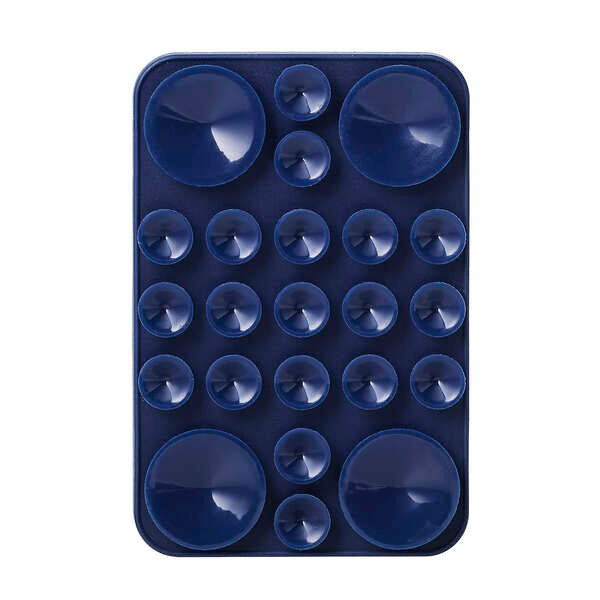 Elecom P-TKPTMAG01NV Takopita Suction Cup Silicone Pad Magnetic Adhesion Square (Navy)