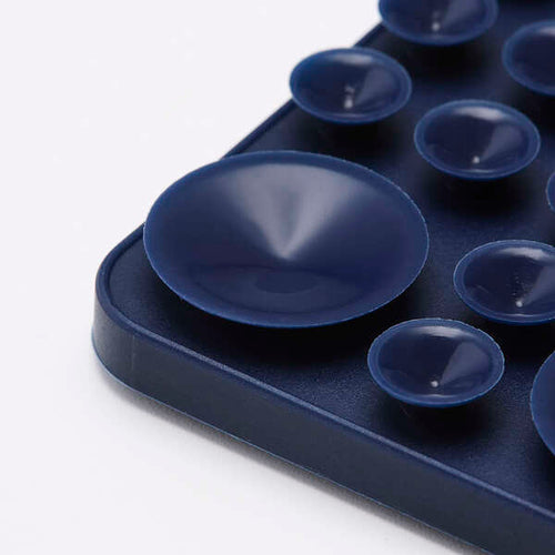 Elecom P-TKPTMAG01NV Takopita Suction Cup Silicone Pad Magnetic Adhesion Square (Navy)