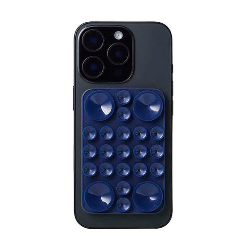 Elecom P-TKPTMAG01NV Takopita Suction Cup Silicone Pad Magnetic Adhesion Square (Navy)