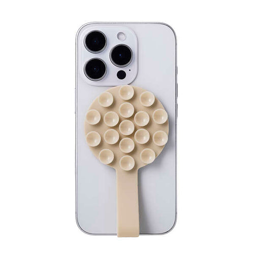 Elecom P-TKPTMAGB01BG Takopita Suction Cup Silicone Pad Magnetic Suction Band Function Circle (Beige)
