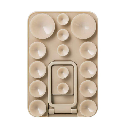 Elecom P-TKPTMAGS01BG Takopita Stand Suction Cup Silicone Pad Magnetic Adhesion Square (Beige)