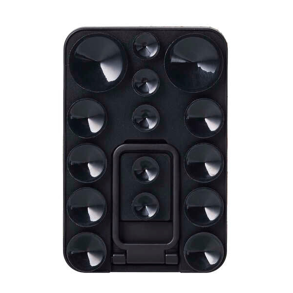 Elecom P-TKPTMAGS01BK Takopita Stand Suction Cup Silicone Pad Magnetic Adhesion Square (Black)