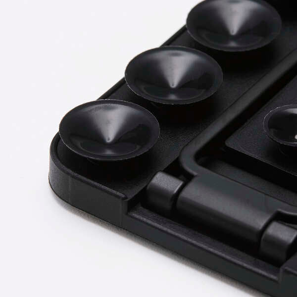 Elecom P-TKPTMAGS01BK Takopita Stand Suction Cup Silicone Pad Magnetic Adhesion Square (Black)