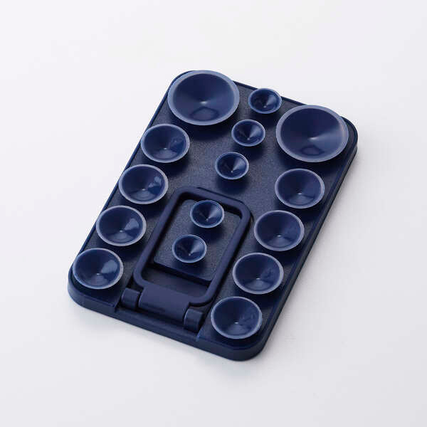 Elecom P-TKPTMAGS01NV Takopita Stand Suction Cup Silicone Pad Magnetic Adhesion Square (Navy)
