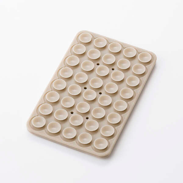 Elecom P-TKPTSUC01BG Takopita Suction Cup Silicone Pad Double-Sided Suction Cup Type (Beige)