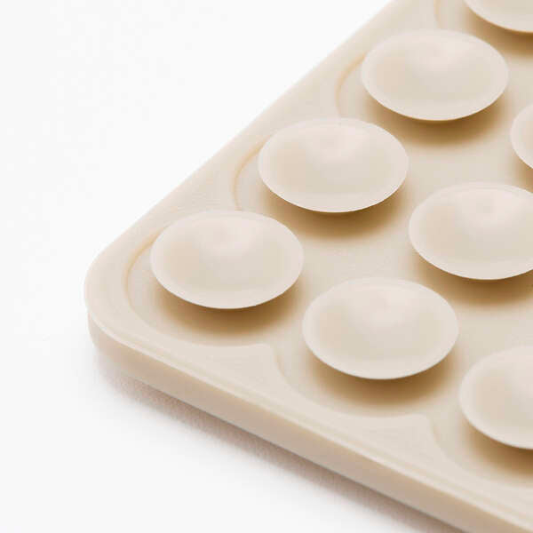 Elecom P-TKPTSUC01BG Takopita Suction Cup Silicone Pad Double-Sided Suction Cup Type (Beige)