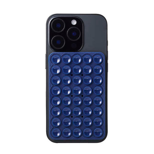 Elecom P-TKPTSUC01NV Takopita Suction Cup Silicone Pad Double-Sided Suction Cup Type (Navy)