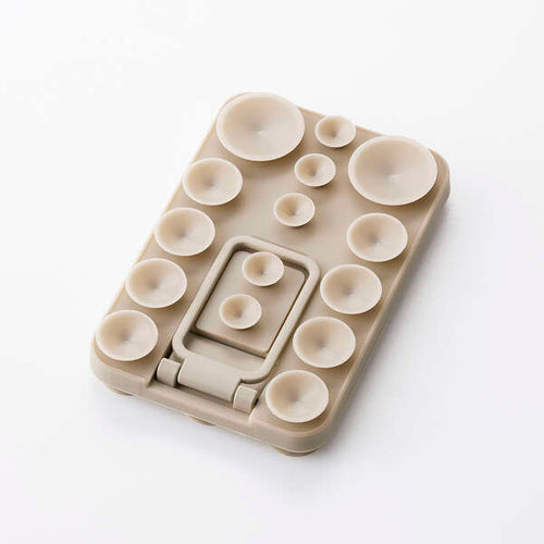 Elecom P-TKPTSUCS01BG Takopita Stand Suction Cup Silicone Pad Double Sided Suction Cup Type (Beige)